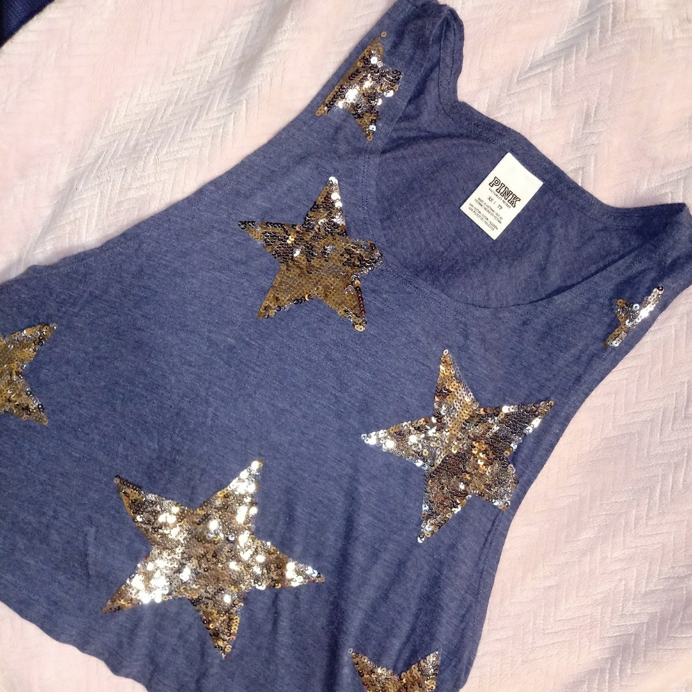 VICTORIA SECRET BLING CROP TOP.